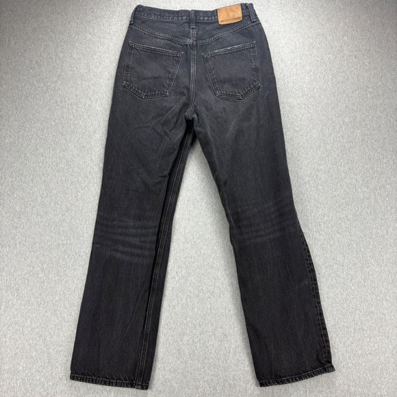 Denim Forum Jeans Womens 26 The Joni High Rise Loose Black Distressed Ripped - Picture 5 of 16